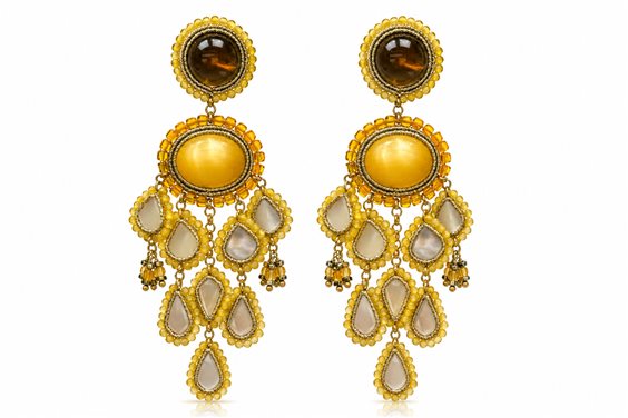 Pendientes Cianfrone Gioielli Mujer in Plata F217OR-ART63-GIALLO - F217OR-ART63-GIALLO